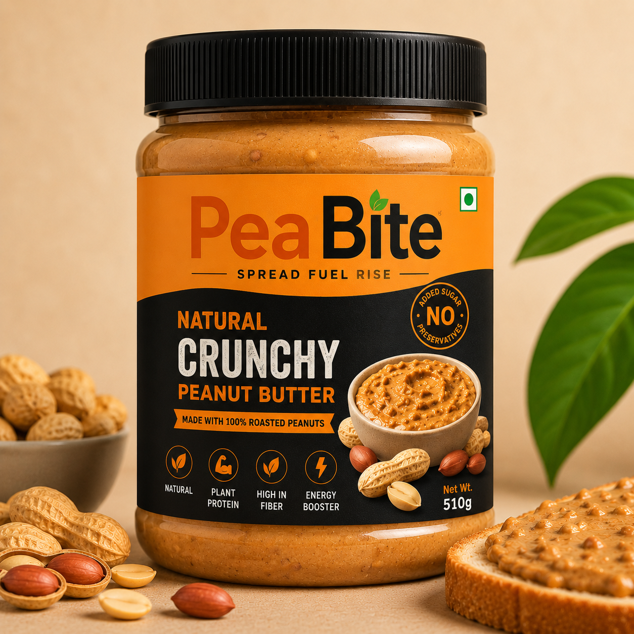 PeaBite Natural Crunchy Peanut Butter